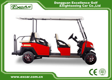 Fuel Type Electric Golf Carts Red 6 Seater Golf Cart With Graziano Axle