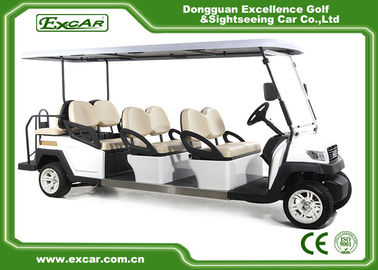 EXCAR 8 Seater White Electric Sightseeing Car Tourist Bus With Onboard 17AH Charger