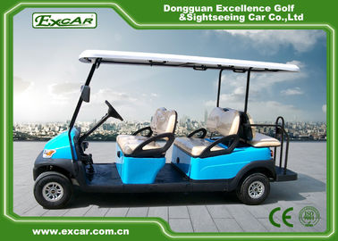 Sky Blue Electric Golf Buggy 6 Person Aluminum 3.7KW ADC Separately Motor