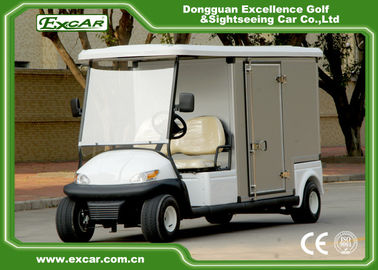 EXCAR Electric Food Cart White 5KW Golf Beverage Cart With Steel Chassis